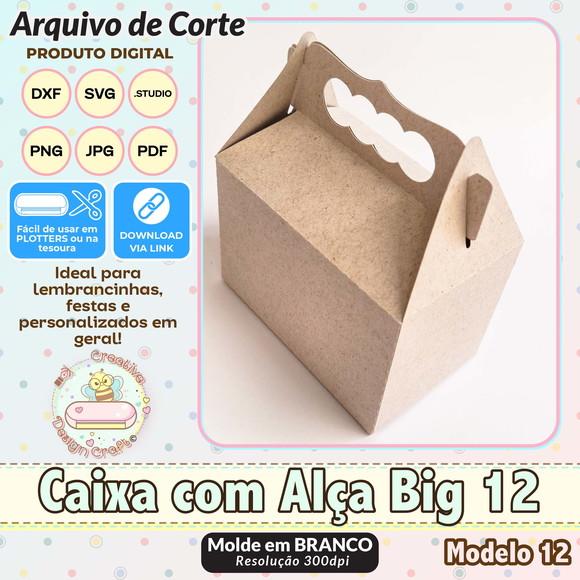 Arquivo de Corte Silhouette Caixa com Alça Big Modelo 12