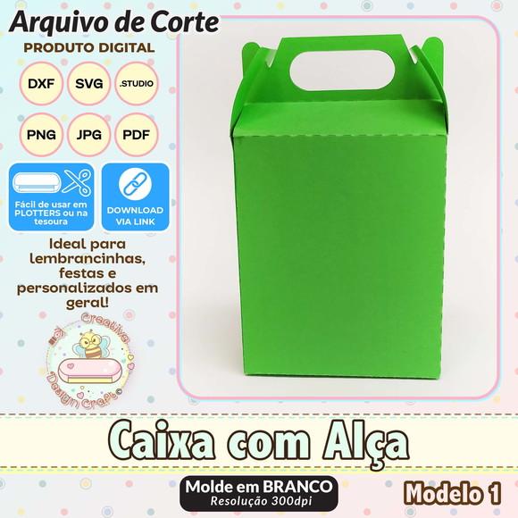 Arquivo de Corte Silhouette Caixa com Alça Modelo 1