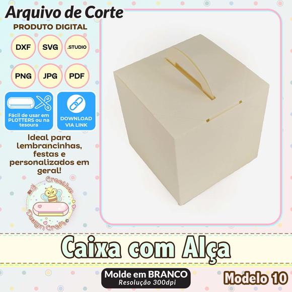 Arquivo de Corte Silhouette Caixa com Alça Modelo 10