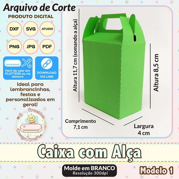 Arquivo de Corte Silhouette Caixa com Alça Modelo 1