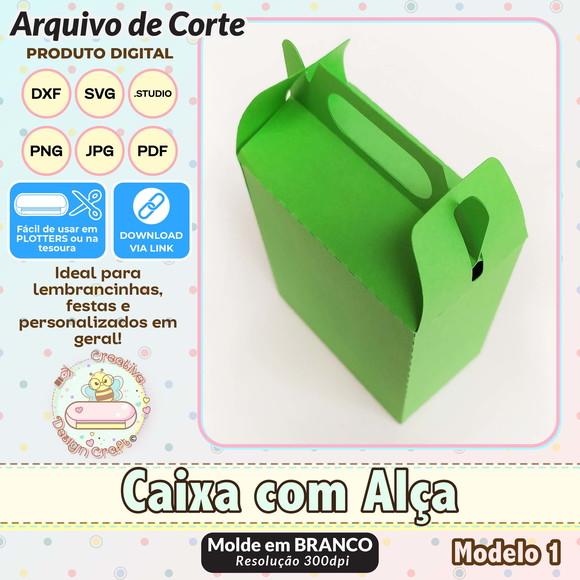 Arquivo de Corte Silhouette Caixa com Alça Modelo 1