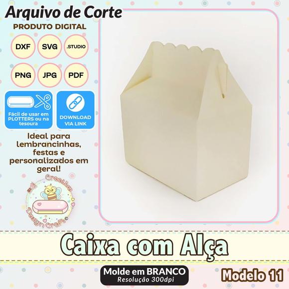 Arquivo de Corte Silhouette Caixa com Alça Modelo 11