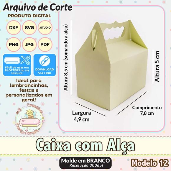 Arquivo de Corte Silhouette Caixa com Alça Modelo 12