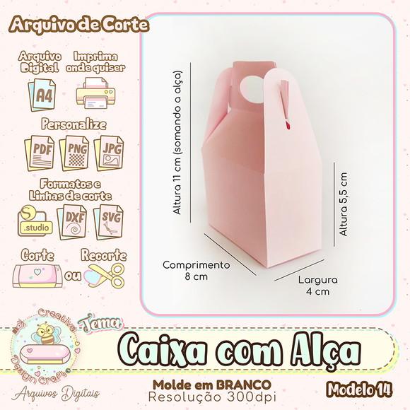 Arquivo de Corte Silhouette Caixa com Alça Modelo 14