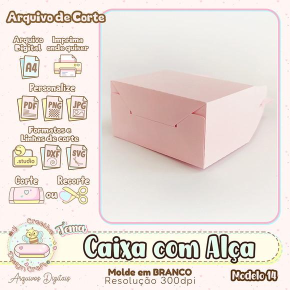 Arquivo de Corte Silhouette Caixa com Alça Modelo 14