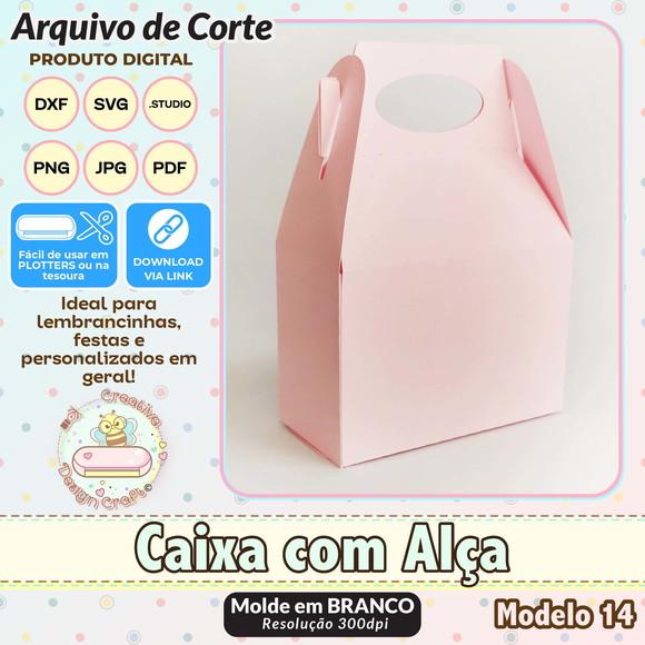 Arquivo de Corte Silhouette Caixa com Alça Modelo 14