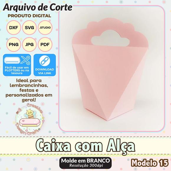 Arquivo de Corte Silhouette Caixa com Alça Modelo 15