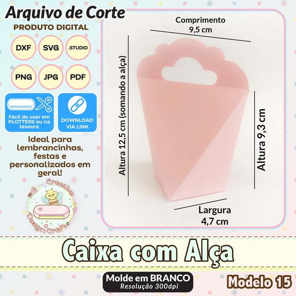 Arquivo de Corte Silhouette Caixa com Alça Modelo 15