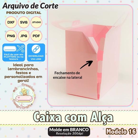 Arquivo de Corte Silhouette Caixa com Alça Modelo 16