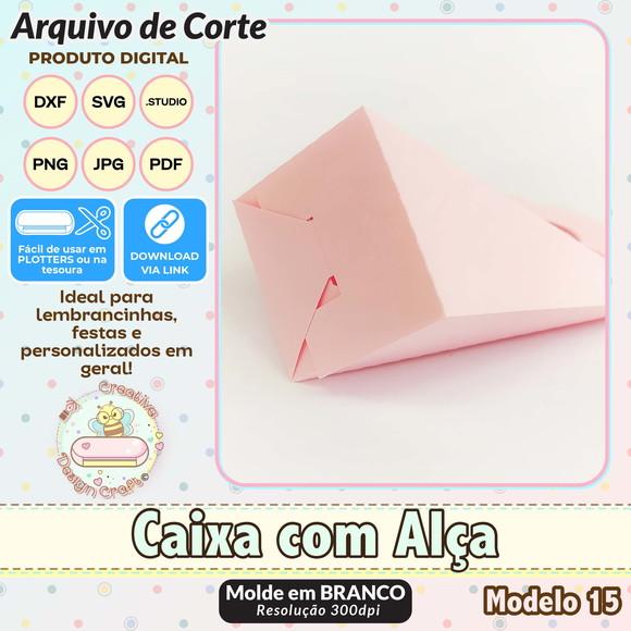 Arquivo de Corte Silhouette Caixa com Alça Modelo 15