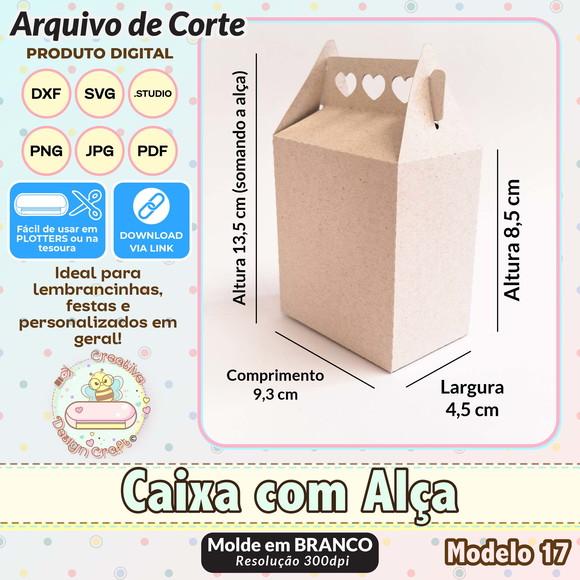 Arquivo de Corte Silhouette Caixa com Alça Modelo 17