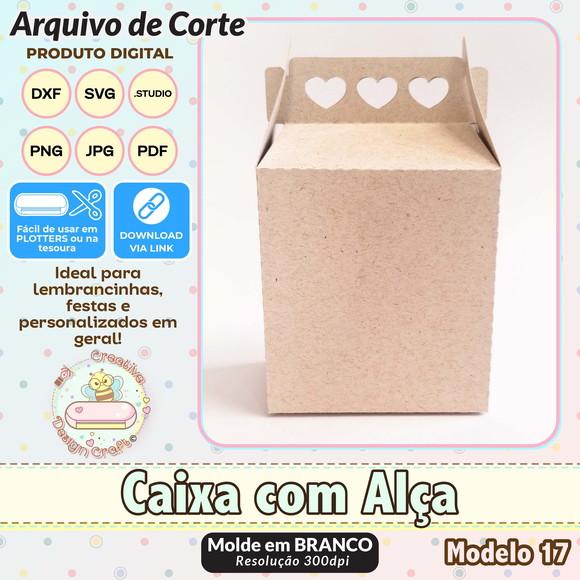 Arquivo de Corte Silhouette Caixa com Alça Modelo 17
