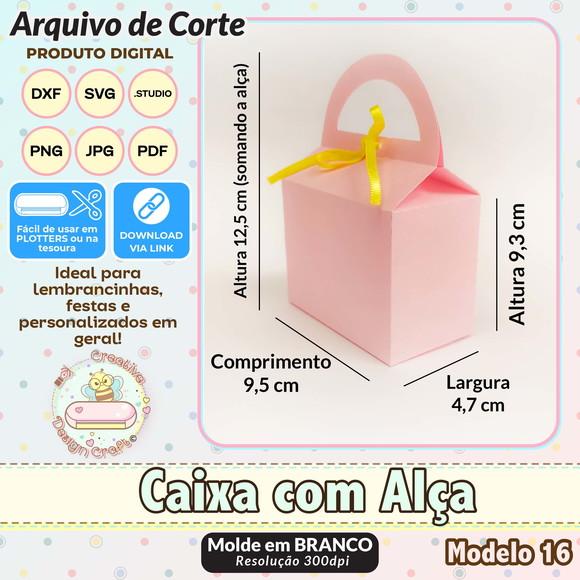 Arquivo de Corte Silhouette Caixa com Alça Modelo 16