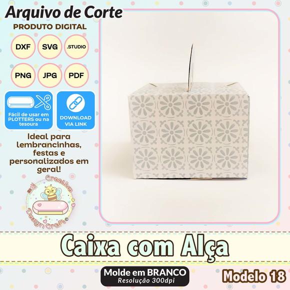 Arquivo de Corte Silhouette Caixa com Alça Modelo 18