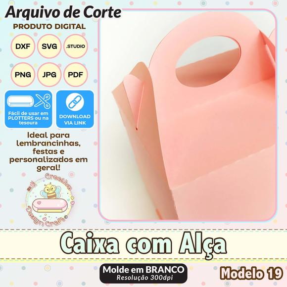 Arquivo de Corte Silhouette Caixa com Alça Modelo 19