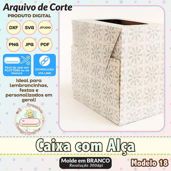 Arquivo de Corte Silhouette Caixa com Alça Modelo 18