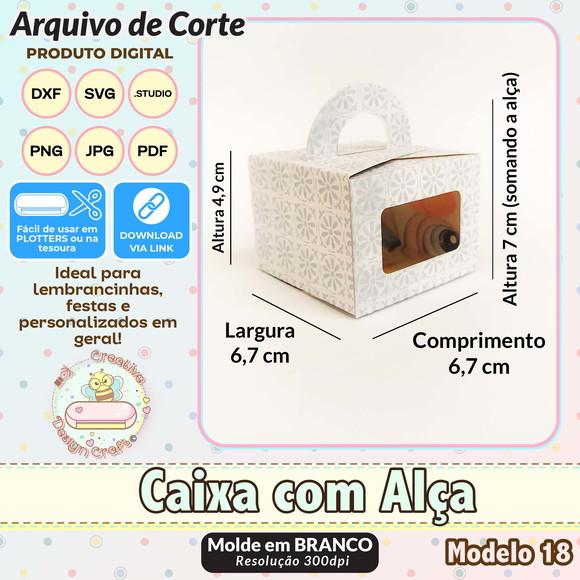 Arquivo de Corte Silhouette Caixa com Alça Modelo 18