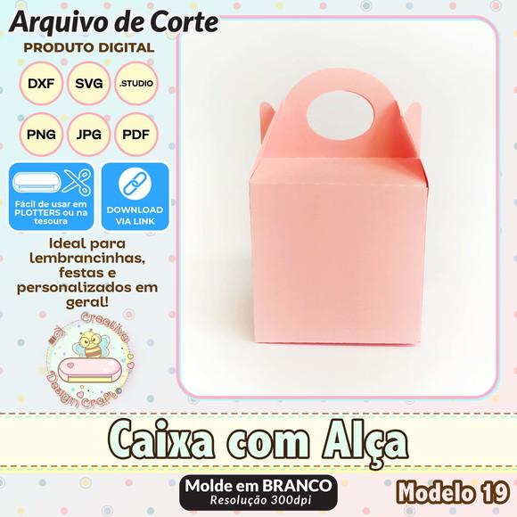 Arquivo de Corte Silhouette Caixa com Alça Modelo 19