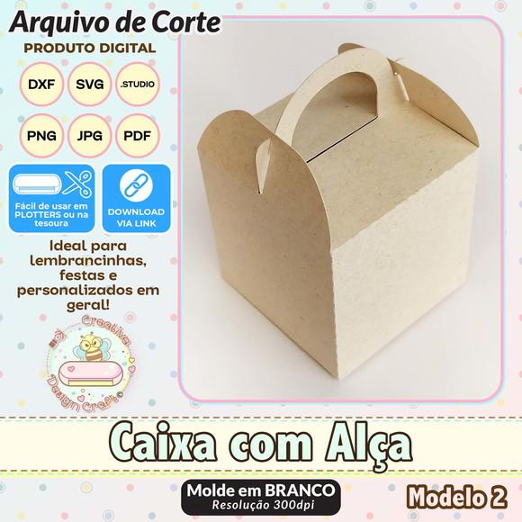 Arquivo de Corte Silhouette Caixa com Alça Modelo 2