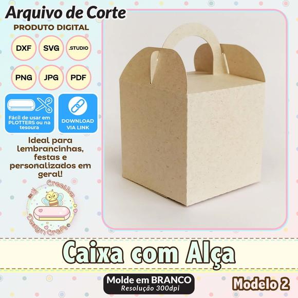 Arquivo de Corte Silhouette Caixa com Alça Modelo 2