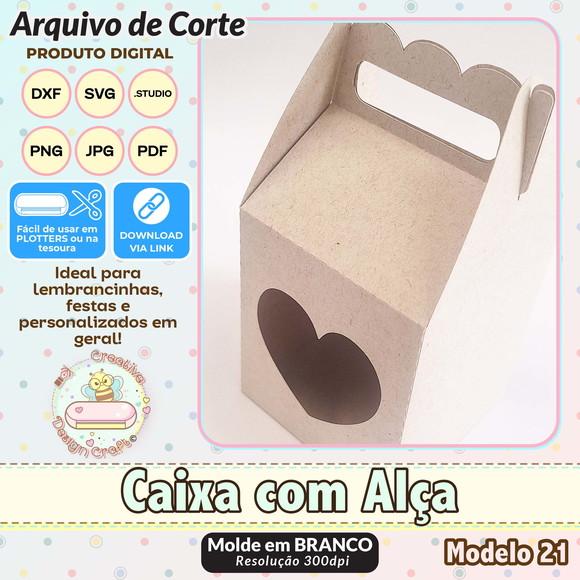Arquivo de Corte Silhouette Caixa com Alça Modelo 21