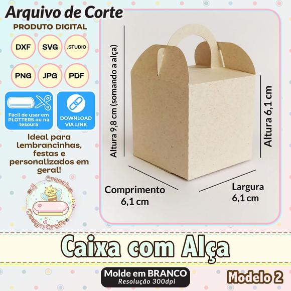 Arquivo de Corte Silhouette Caixa com Alça Modelo 2