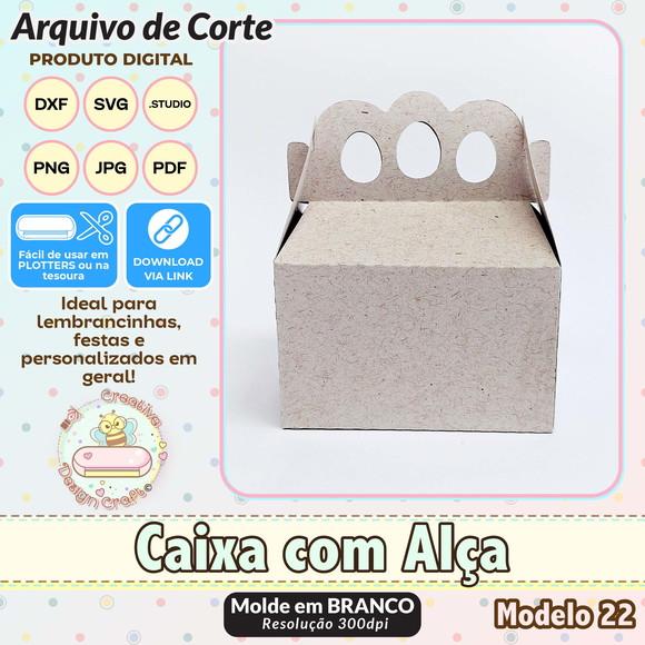 Arquivo de Corte Silhouette Caixa com Alça Modelo 22