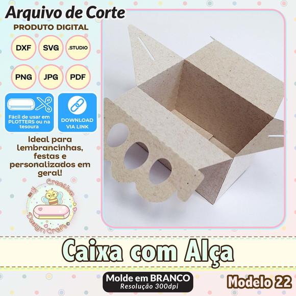 Arquivo de Corte Silhouette Caixa com Alça Modelo 22