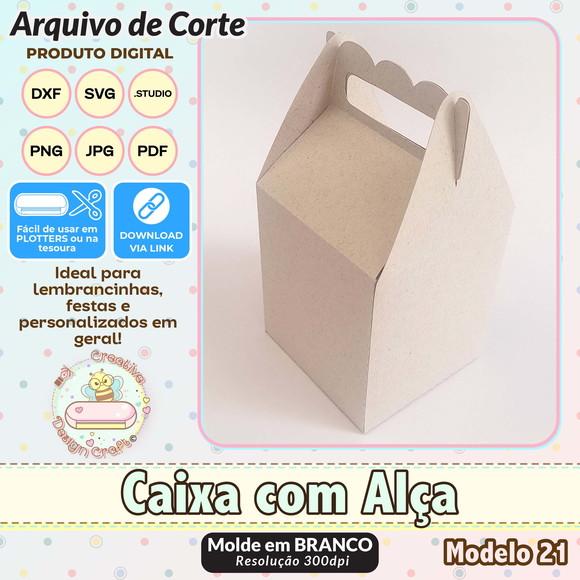 Arquivo de Corte Silhouette Caixa com Alça Modelo 21