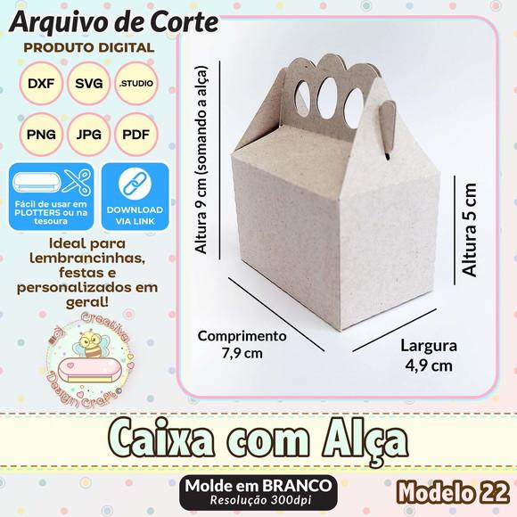 Arquivo de Corte Silhouette Caixa com Alça Modelo 22
