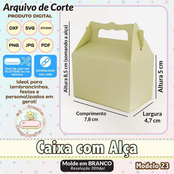 Arquivo de Corte Silhouette Caixa com Alça Modelo 23