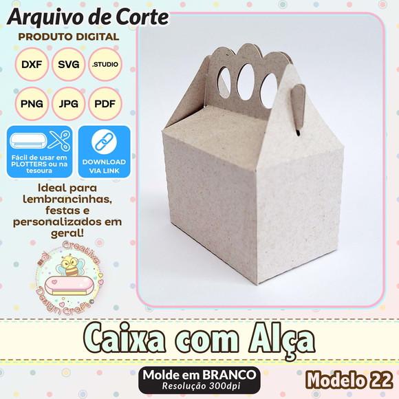 Arquivo de Corte Silhouette Caixa com Alça Modelo 22