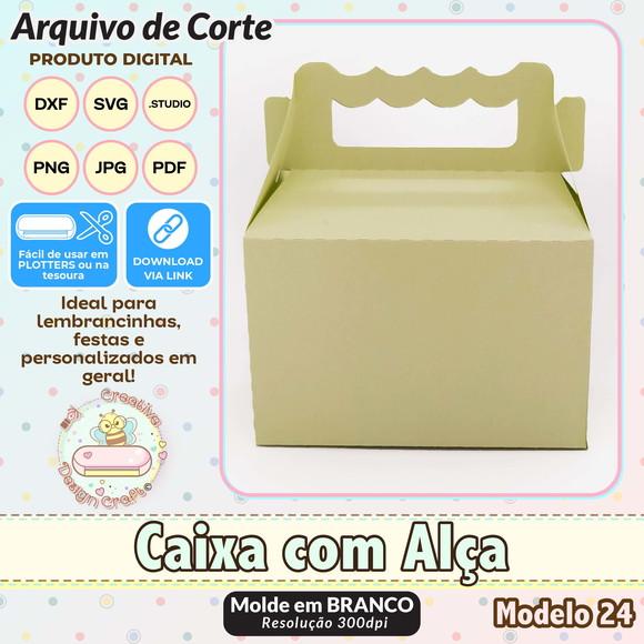 Arquivo de Corte Silhouette Caixa com Alça Modelo 24