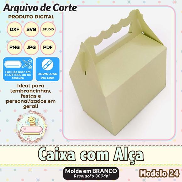 Arquivo de Corte Silhouette Caixa com Alça Modelo 24
