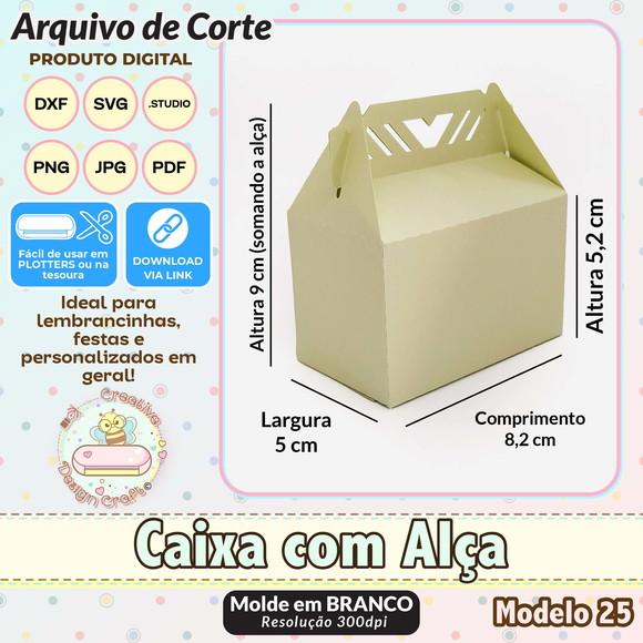 Arquivo de Corte Silhouette Caixa com Alça Modelo 25