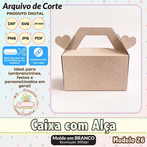 Arquivo de Corte Silhouette Caixa com Alça Modelo 26