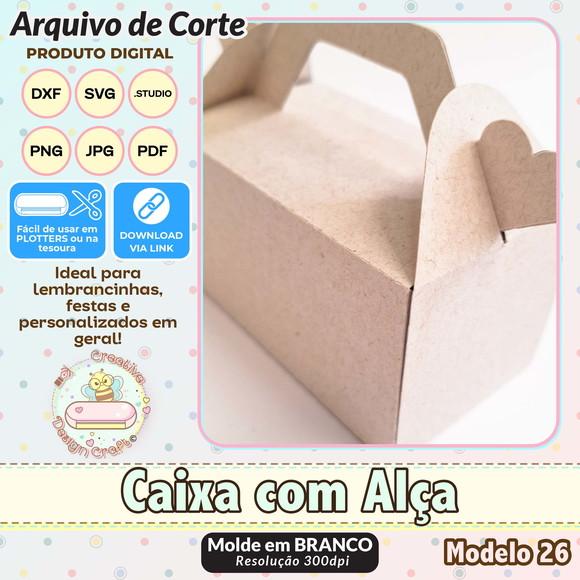 Arquivo de Corte Silhouette Caixa com Alça Modelo 26