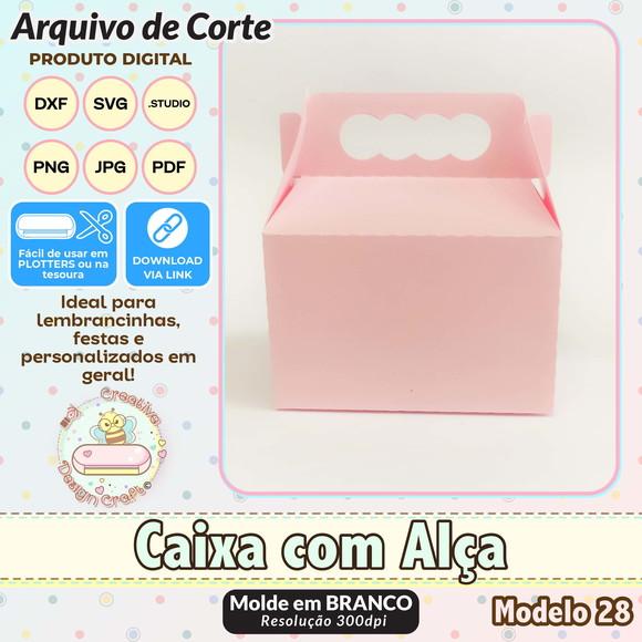 Arquivo de Corte Silhouette Caixa com Alça Modelo 28