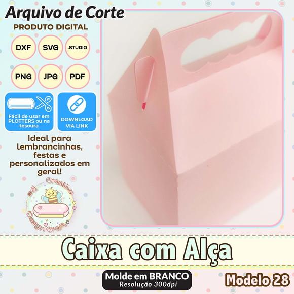 Arquivo de Corte Silhouette Caixa com Alça Modelo 28