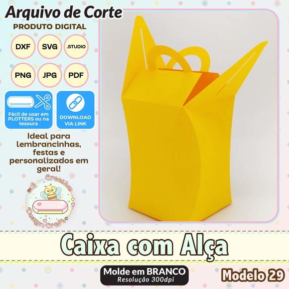 Arquivo de Corte Silhouette Caixa com Alça Modelo 29