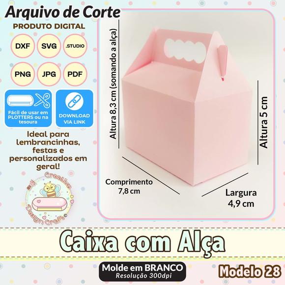 Arquivo de Corte Silhouette Caixa com Alça Modelo 28