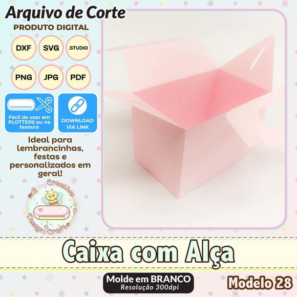Arquivo de Corte Silhouette Caixa com Alça Modelo 28