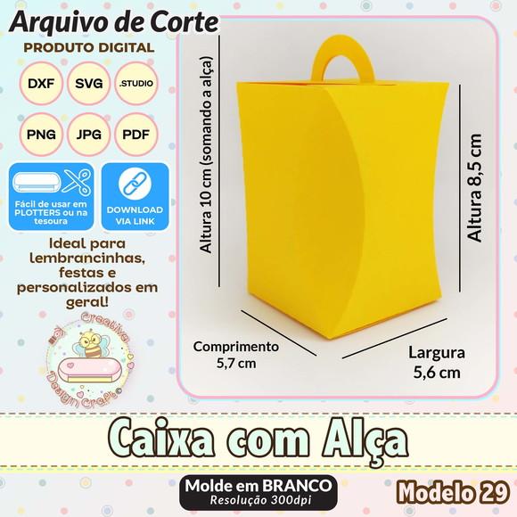 Arquivo de Corte Silhouette Caixa com Alça Modelo 29