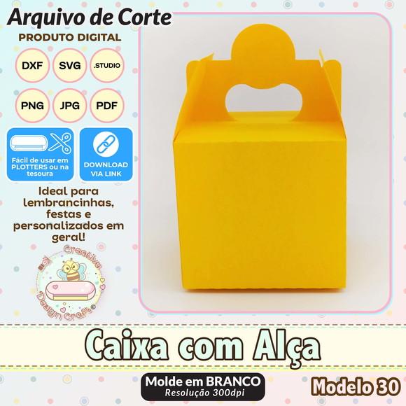 Arquivo de Corte Silhouette Caixa com Alça Modelo 30