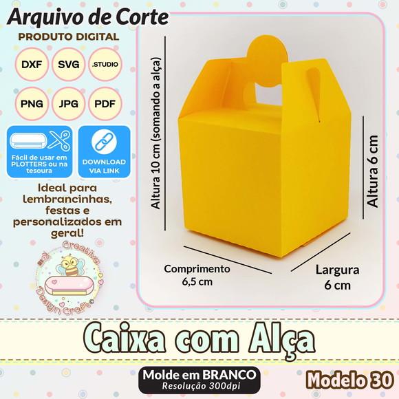 Arquivo de Corte Silhouette Caixa com Alça Modelo 30