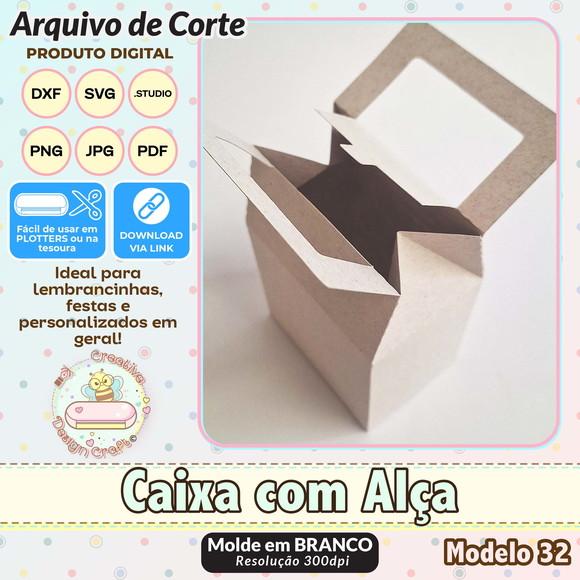 Arquivo de Corte Silhouette Caixa com Alça Modelo 32