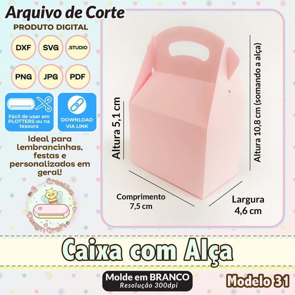 Arquivo de Corte Silhouette Caixa com Alça Modelo 31