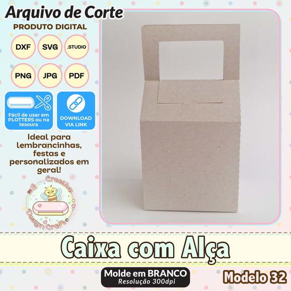 Arquivo de Corte Silhouette Caixa com Alça Modelo 32