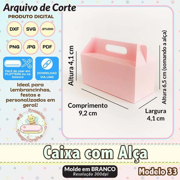 Arquivo de Corte Silhouette Caixa com Alça Modelo 33
