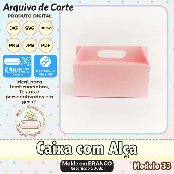 Arquivo de Corte Silhouette Caixa com Alça Modelo 33